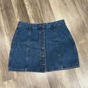 NWOT Forever 21 Button Up Jean Skirt - Large